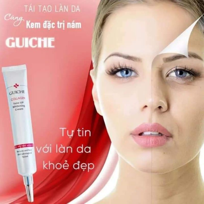 Kem hạn chế Nám Guiche colagen tone up whitening cream Hàn Quốc