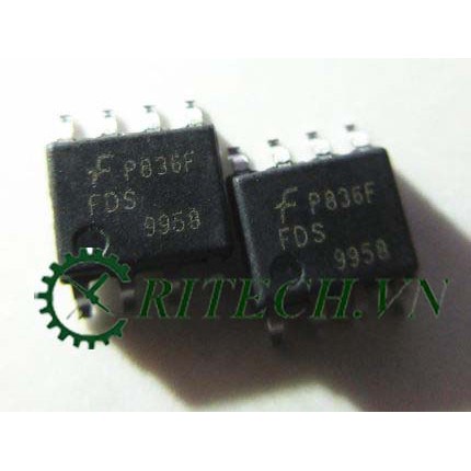 Combo 5 con FDS9958, 9958 IC điều khiển Mosfet kênh P 60V 2.9A SOP8