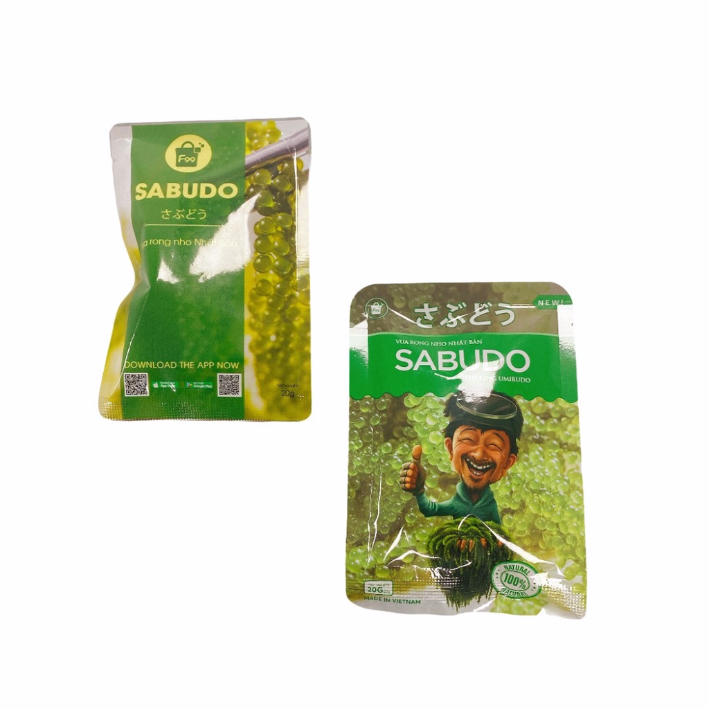 Rong nho tươi tách nước SABUDO dạng gói 20gram