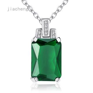 Jiachengn Vòng cổ Mặt Vuông micro-set Thời Trang Âu Mỹ Màu Bạc