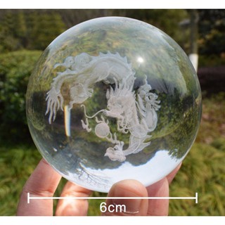 Quả cầu pha lê in hình Rồng 3D