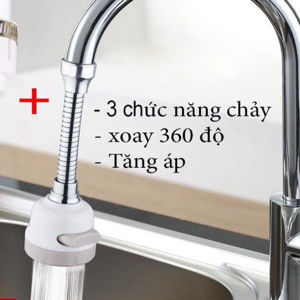 Đầu vòi nối tăng áp 3 chế độ