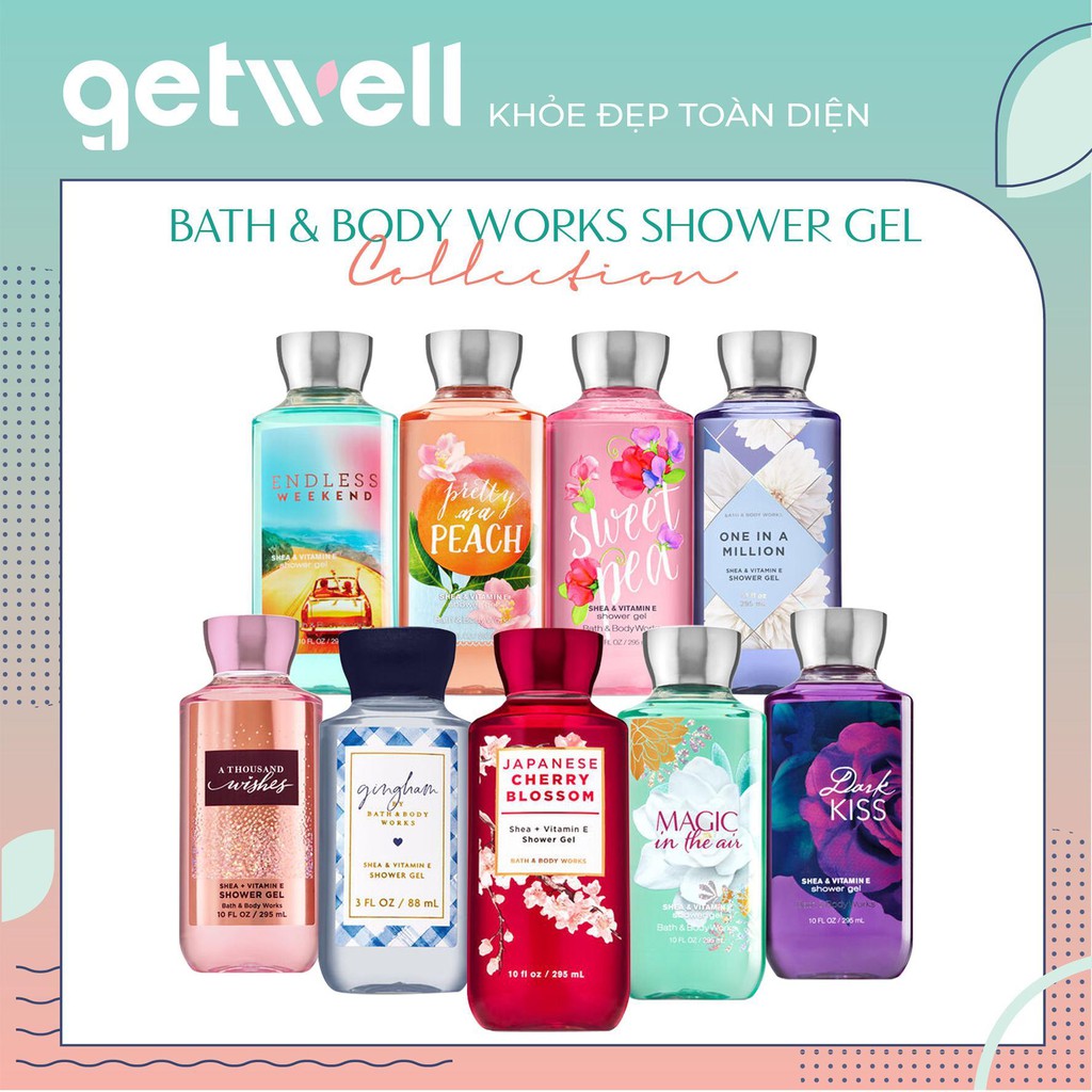 Gel tắm lưu hương dưỡng da Bath and Body Work Shower Gel 295ml