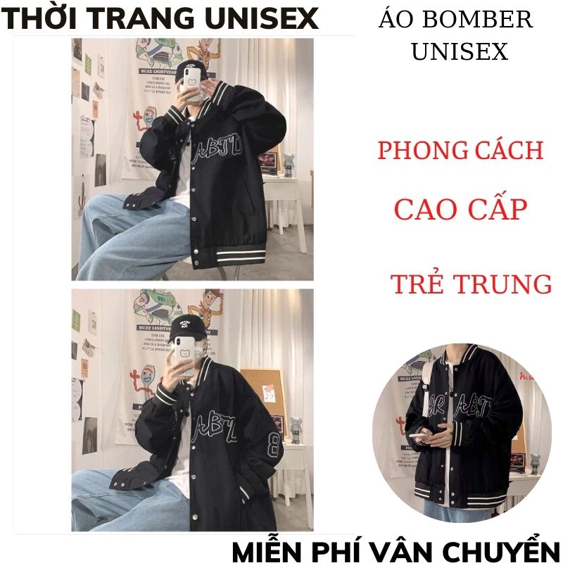 Áo Bomber Dáng Unisex In Chữ ABT ,ABB05Áo ,phong cách hàn quốc