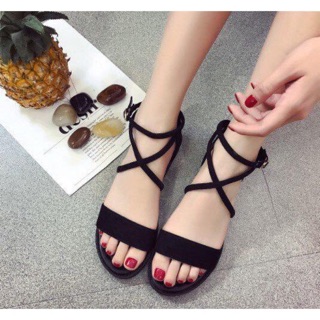 Sandal chiến binh bệt bản ngang dây chéo
