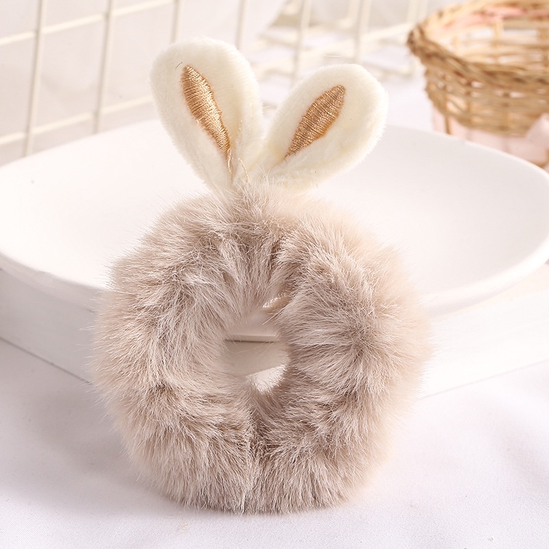Dây Buộc Tóc Scrunchies Tai Thỏ Vải Cute Cho Bé Dây Cột Tóc Nơ Hàn Quốc Nữ Đơn Giản