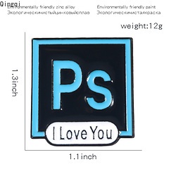 Ghim cài áo Miss Zoe tráng men hình câu nói Ps I love you độc đáo thú vị