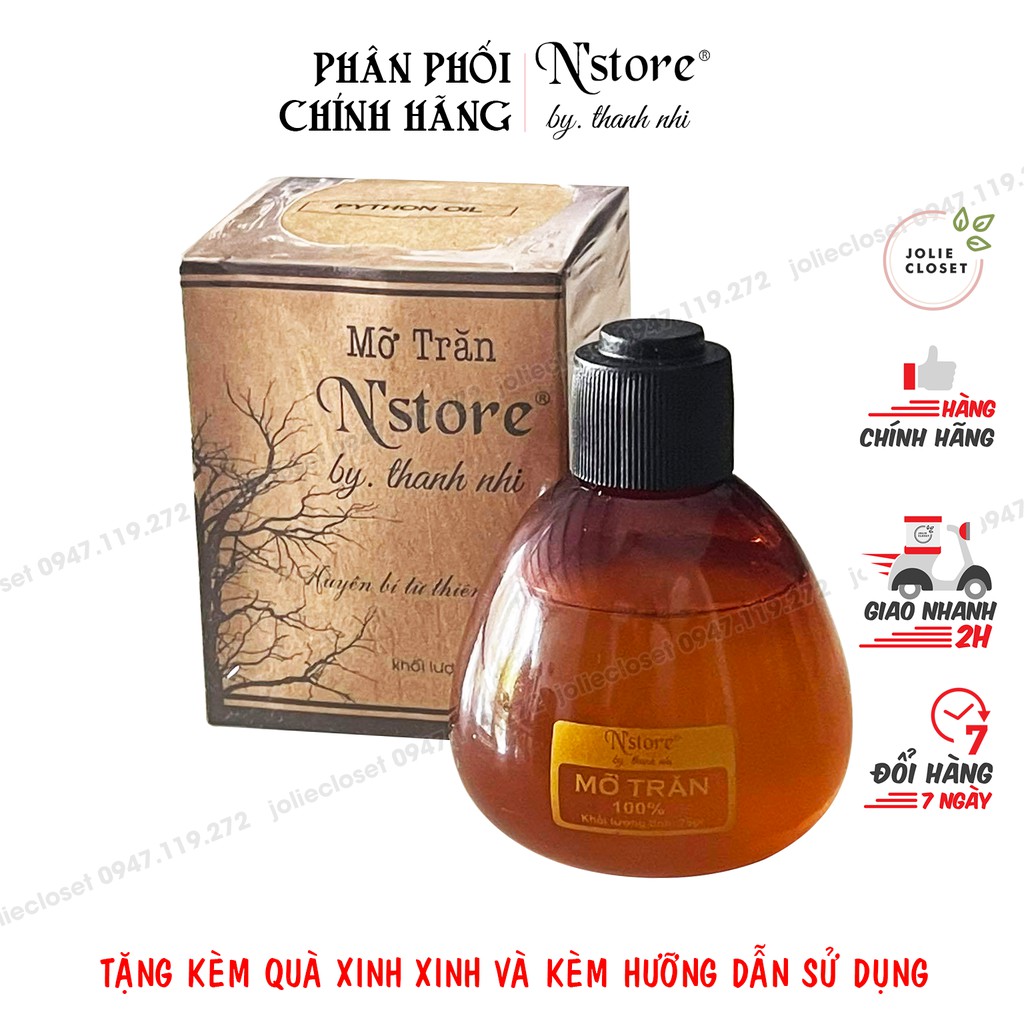 [Chính Hãng] Mỡ trăn nguyên chất N'store mờ rạn da, lành vết bỏng, triệt lông vĩnh viễn tay, chân, nách, bikini an toàn