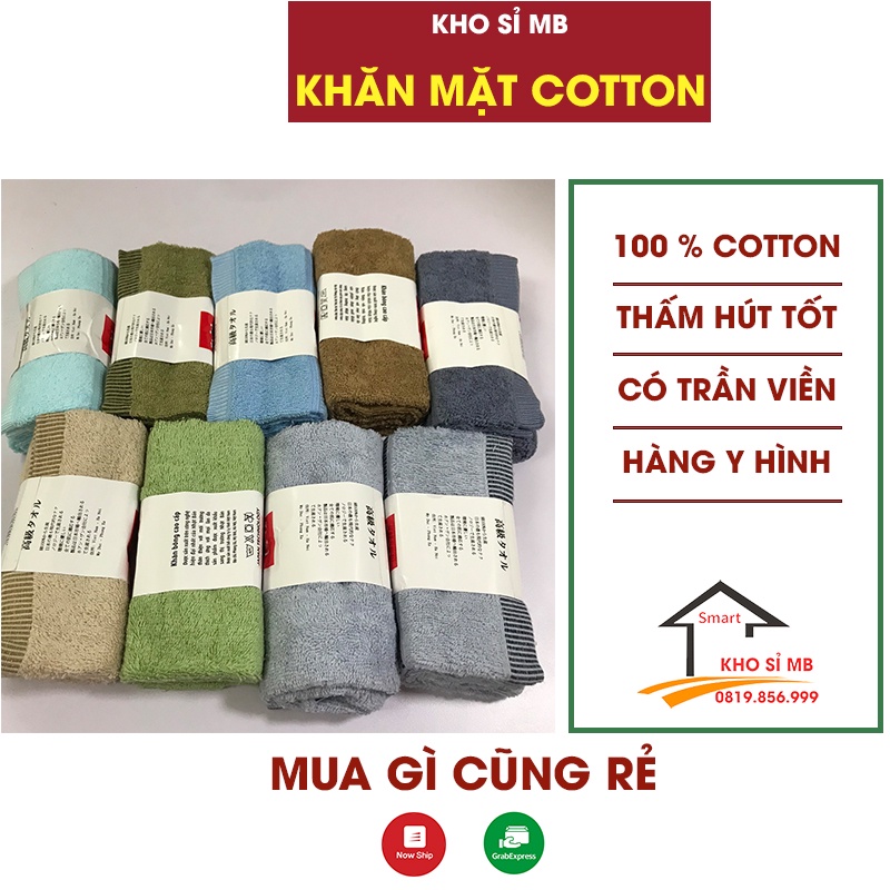 khăn mặt cotton sợi tre mềm mại xuất dư nhật bản - không phải loại khăn mặt dùng 1 lần kho sỉ mb