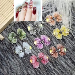Hoa bột ôm đá mắt mèo đính móng tay cực đẹp(101A..H)