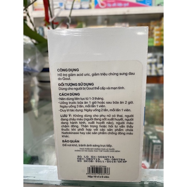 ✅ [Chính Hãng] VinaGout hỗ trợ giảm acid uric, giảm triệu chứng sưng đau do gout