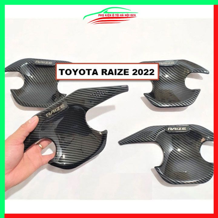 Ốp hõm cửa Raize 2021-2023 vân cacbon chống trầy trang trí xe