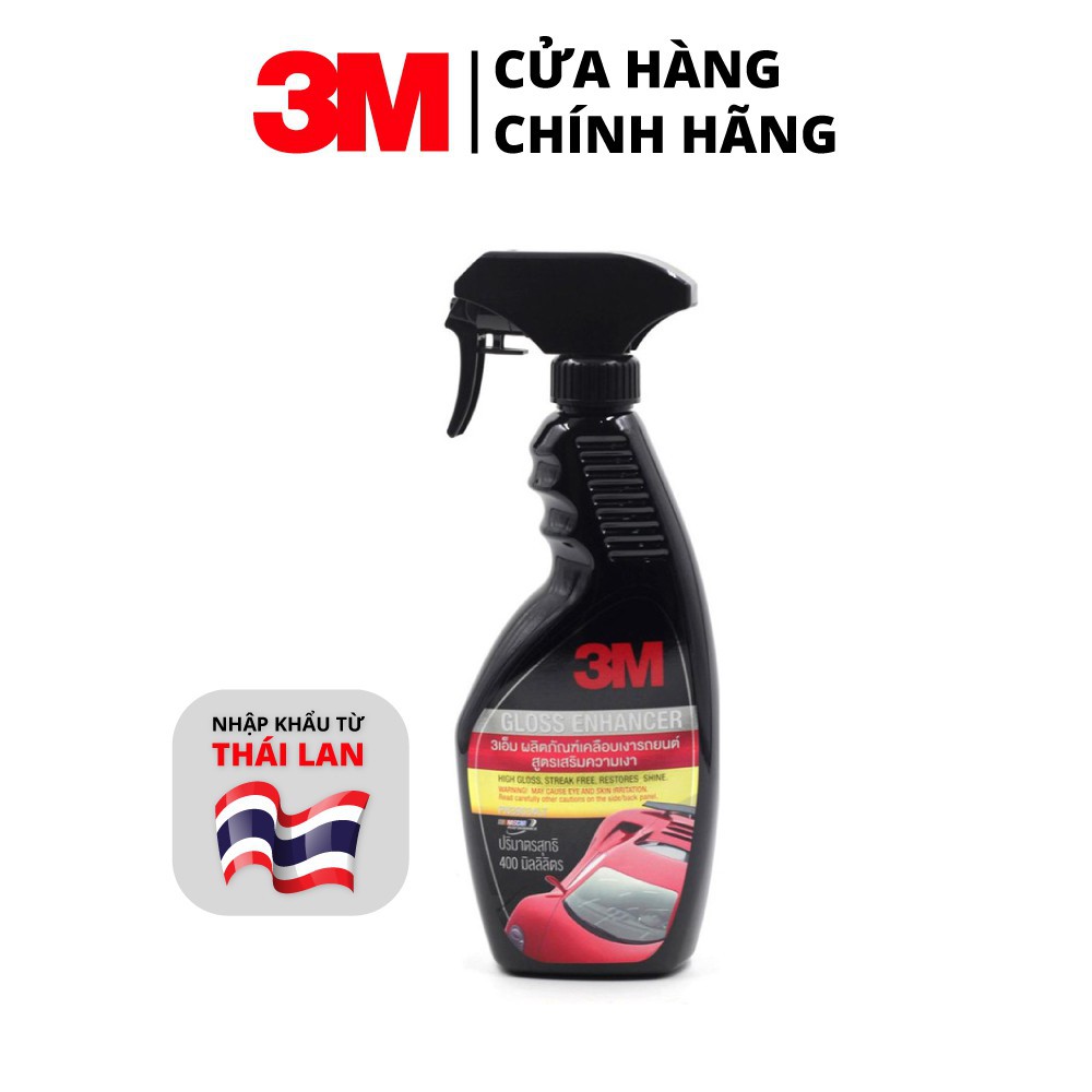 [Chính Hãng] Chai xịt tăng độ bóng sơn 3M Gloss Enhancer 39034 LT 400ml - Thái Lan NKLUBE