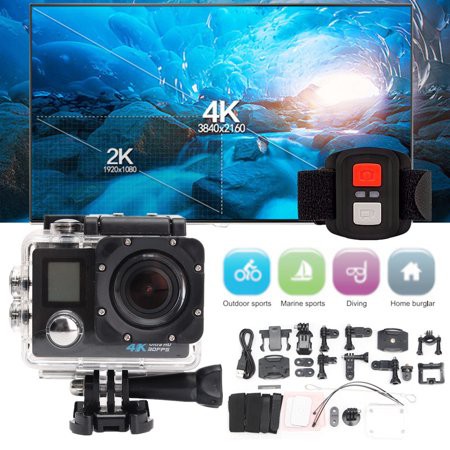 Camera Thể Thao Hành Động 4k 20mp Với Màn Hình Lcd Điều Khiển Từ Xa Hd Sony