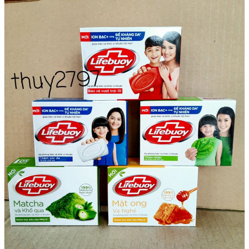 Xà bông LIFEBUOY 90G Matcha khổ qua - Nghệ mật ong - chăm sóc da(Xanh) - BVVT ( ĐỎ) - Thiên nhiên | BigBuy360 - bigbuy360.vn