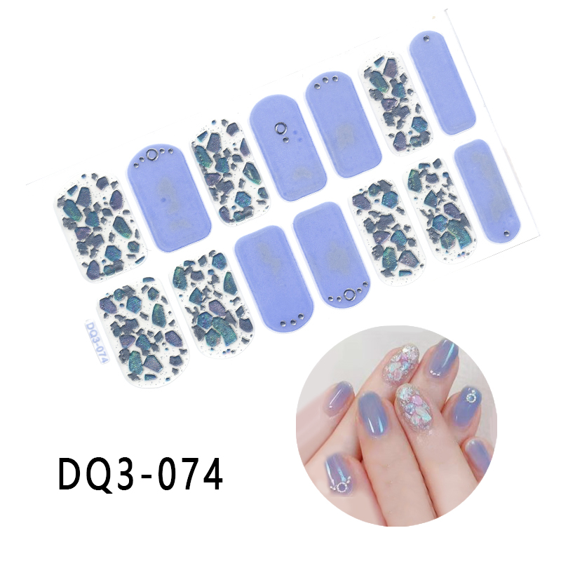 Set 14 miếng dán trang trí móng tay nhãn dán 3d dq3_74-88
