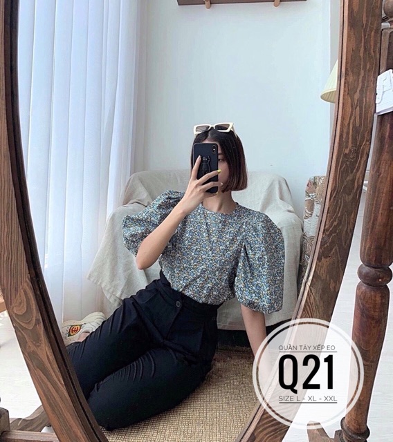 Bigsize Quần tây xếp eo Q21