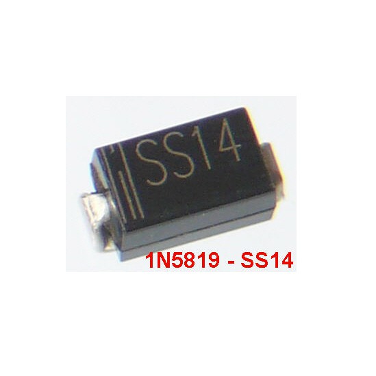 [10 CON] Diode Dán SS14 SMA 1A 40V 1N5819 (SMD Dán) [Diode xung]