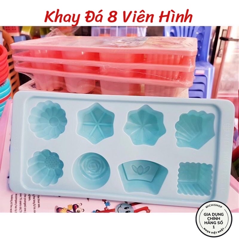 [RẺ VÔ ĐỊCH] Khay Đá Nhựa Dẻo, Vỉ Đá Nhựa Có Nắp Và Không Nắp Bền Đẹp Nhựa Việt Nhật - Khuôn Thạch Rau Câu, Khay Đá Tròn