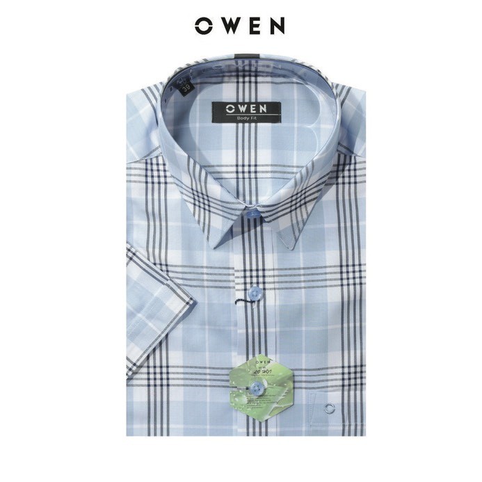 OWEN - Áo sơ mi ngắn tay Owen chất lô hội siêu mát kẻ ca rô xanh 22944 | BigBuy360 - bigbuy360.vn