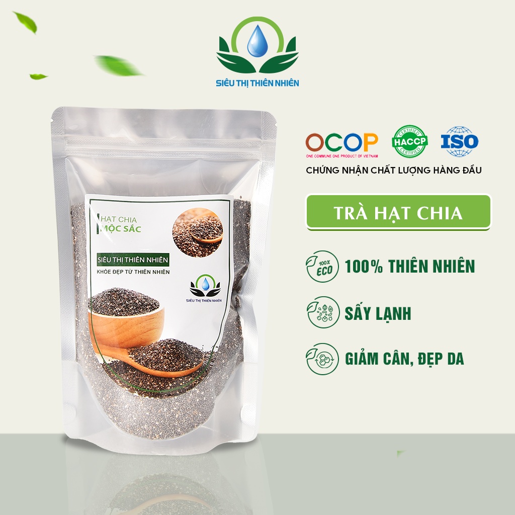 Trà Hạt Chia Sấy Khô SIÊU THỊ THIÊN NHIÊN Hỗ Trợ Giữ Vóc Dáng, Tốt Cho Tim Mạch Và Phù Hợp Với Người Ăn Chay