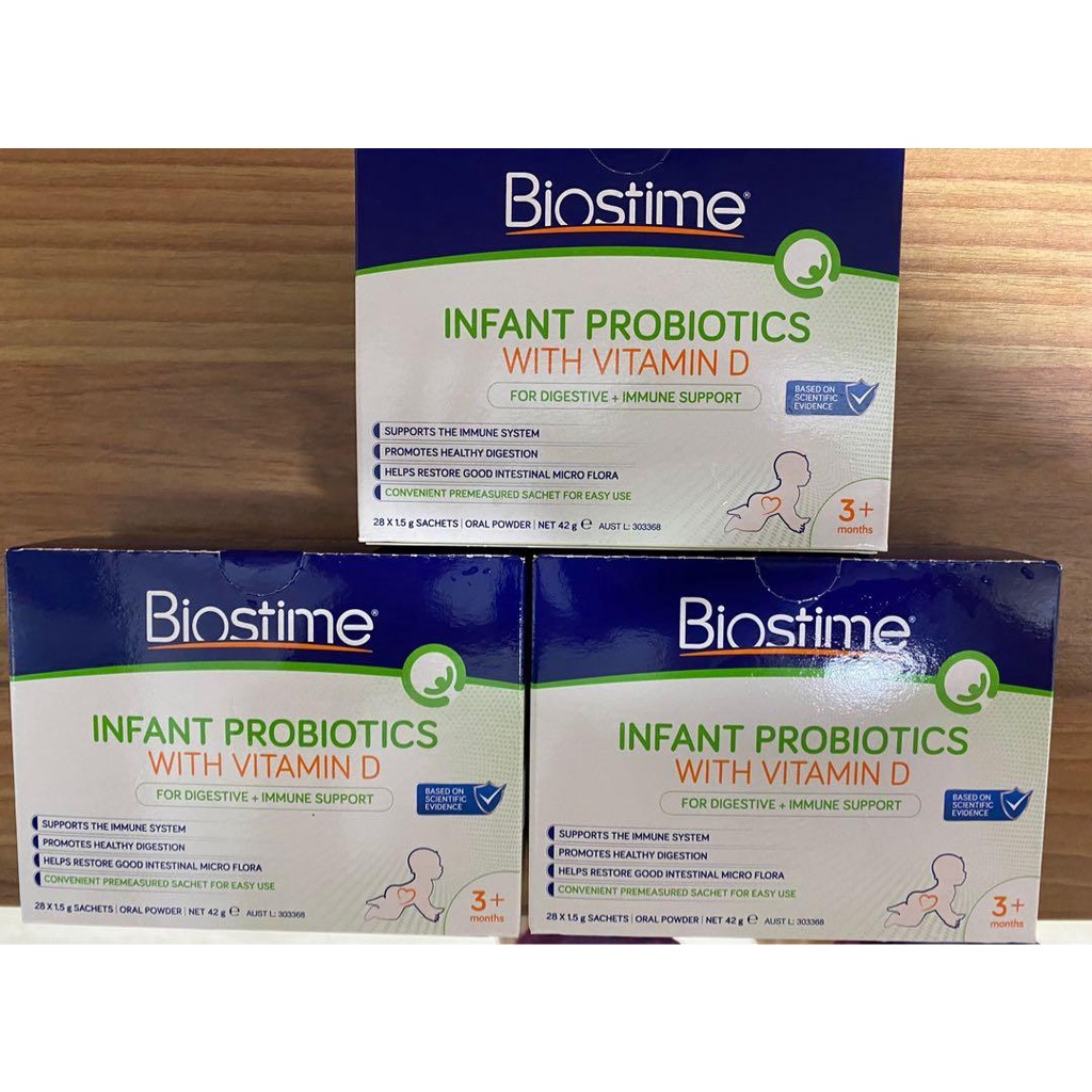 Quà tặng Biostime Infant Probiotics with vitamin D gói 1,5gx28 cho trẻ từ 3 tháng