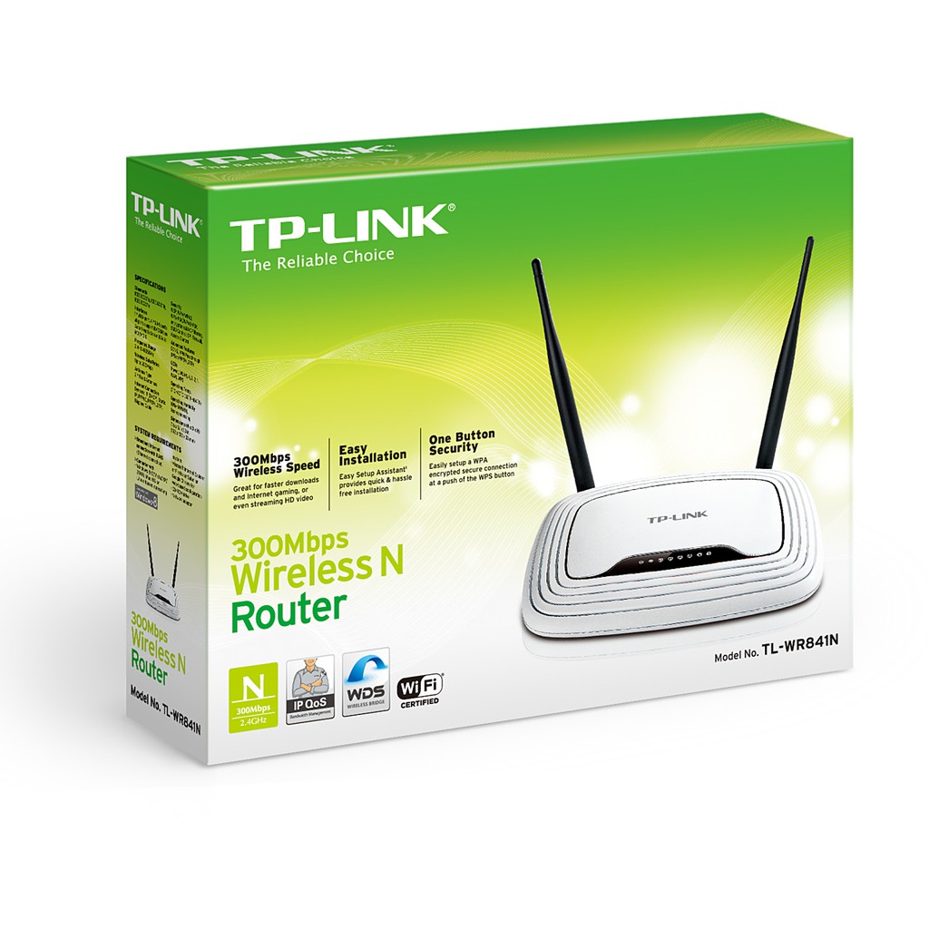 Bộ định tuyến mạng không dây TP-Link TL-WR841N chuẩn N Tốc Độ 300Mbps | BigBuy360 - bigbuy360.vn