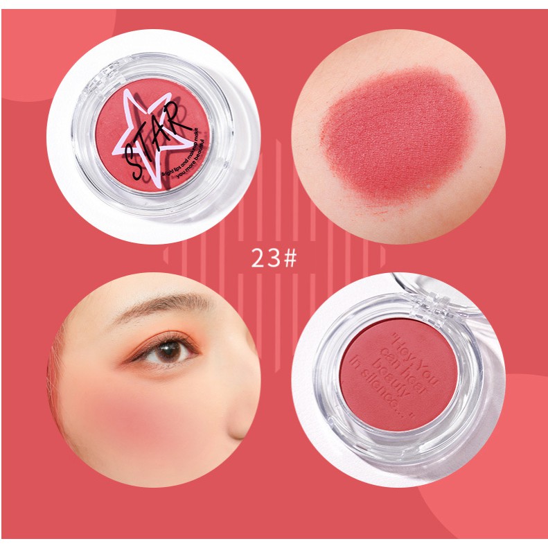Má hồng STAR SUIKONE chất phấn mịn và bám cực kỳ giúp giữ màu