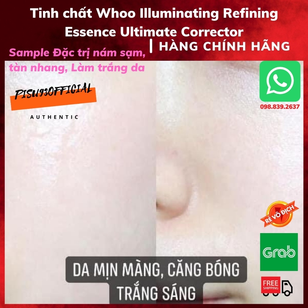 Tinh chất dưỡng trắng, dưỡng ẩm, chống lão hoá Whoo illuminating Refining Essence 1ml - Hàn Quốc | BigBuy360 - bigbuy360.vn