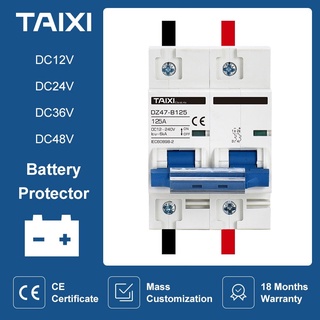 Cầu dao bảo vệ pin dc 12v 24v 48v 36v 110v 220v 80a 100a 125a 150a dc mcb dz47 dc