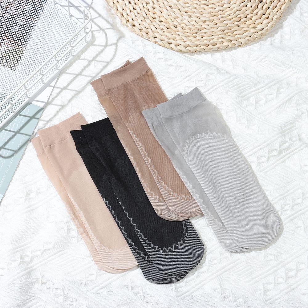 Bộ 10 Đôi Vớ Lụa Mát Xa Mắt Cá Chân Thoáng Khí Chống Trượt