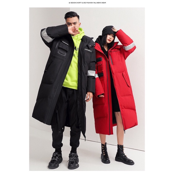 Áo phao lông vũ dáng dài nam nữ unisex đại hàn