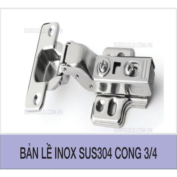 Bản lề giảm chấn Inox 304 Thẳng, Cong vừa, Lọt lòng EUROGOLD Bản Lề Gập Hơi| phụ kiện bếp