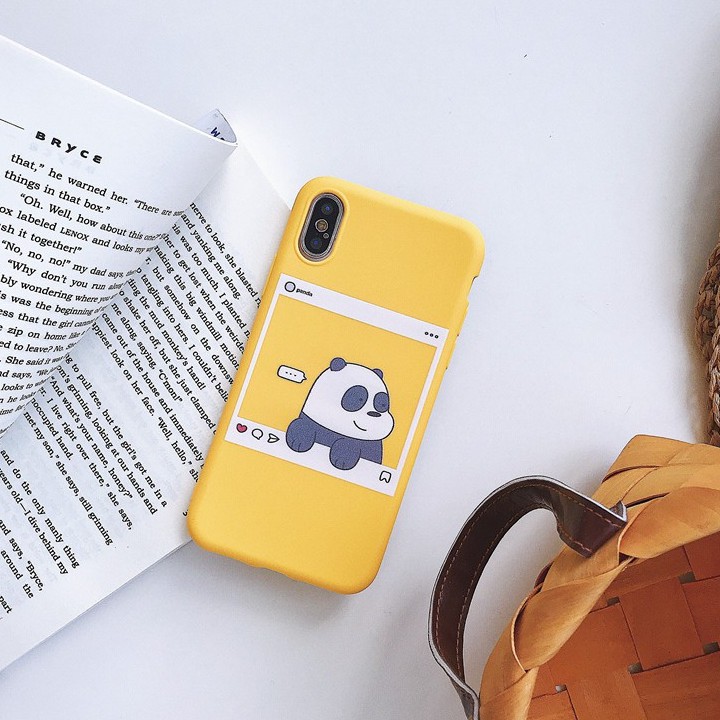 Ốp lưng iphone GẤU PANDA gấu trắng dễ thương ip 6/6s/6splus/7/7plus/8/8plus/x /xs/11/12/pro/max/plus/12promax a106