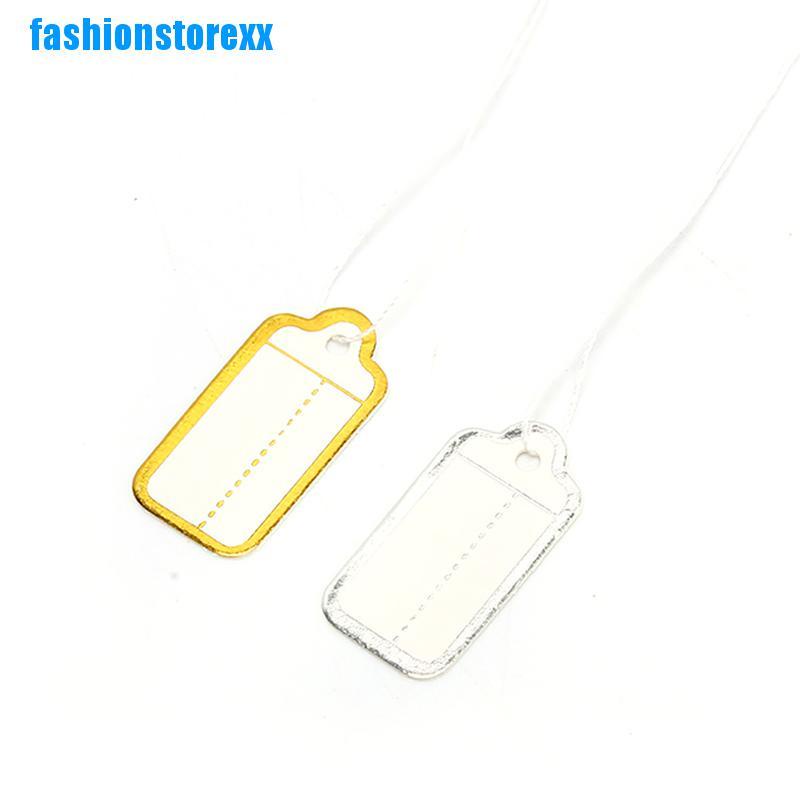 Set 200 Thẻ Giấy Hình Chữ Nhật Trơn Ghi Giá Tiền Trang Sức