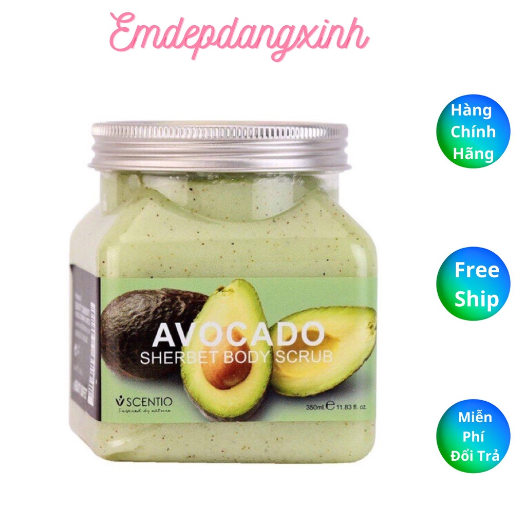 Tẩy tế bào chết toàn thân hương bơ Beauty Buffet 350ml Scentio Avocado giúp da mềm mại, mịn màng và tươi trẻ