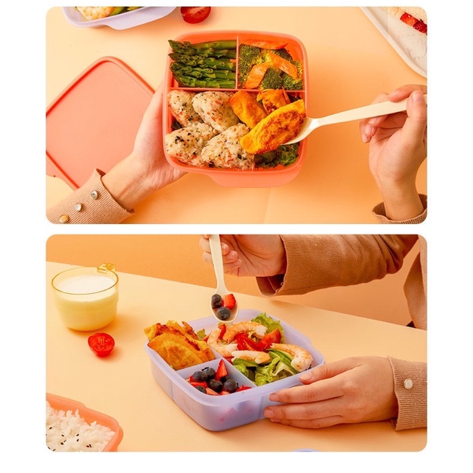 Hộp Cơm Chia Ngăn LollyTup 550ml Chính Hãng Tupperware