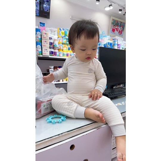 Bộ giữ nhiệt HRNEE cổ 2cm vải modal sợi sồi giữ nhiệt bé trai bé gái HRNEE CHÍNH HÃNG Việt Nam