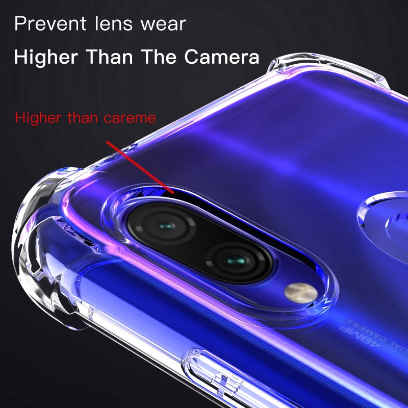 Casing Redmi 9C 9A Note 9 9s 7 8 6 5 K20 Pro Plus Y3 Go S2 Mi A3 9T 9 8 Ốp điện thoại trong suốt
