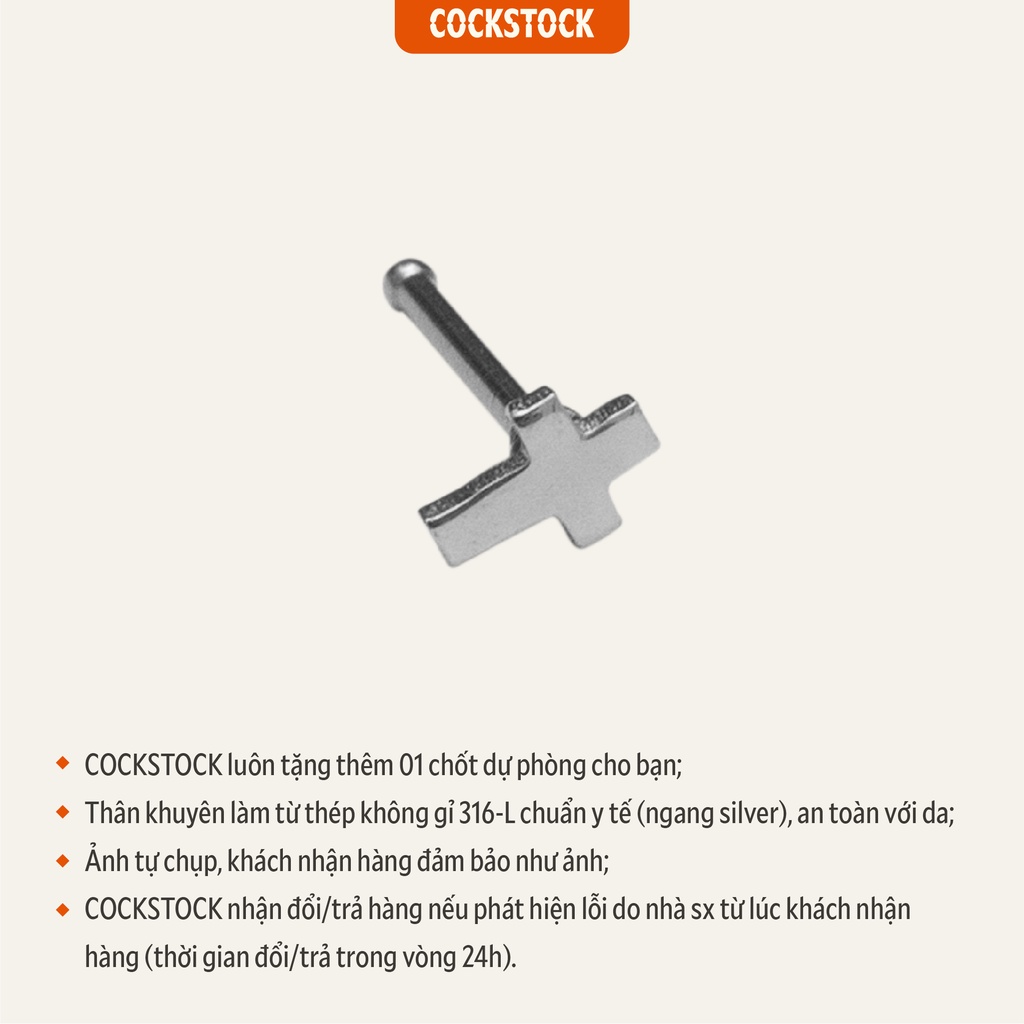 Khuyên mũi thân thẳng CockStock
