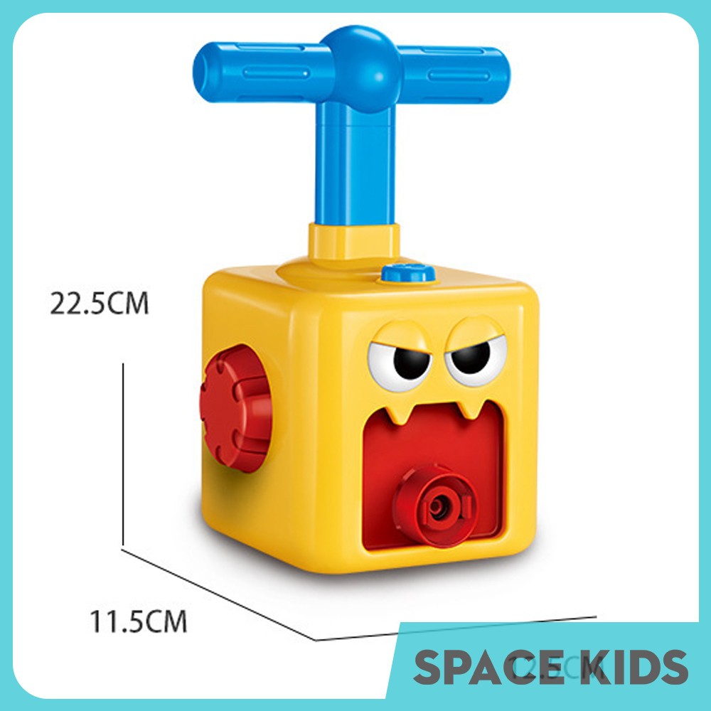 ♥ Đồ chơi bơm bóng bay ô tô chạy quán tính cho trẻ em vận động, tặng kèm 12 bóng Space Kids ♥