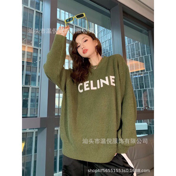 HÀNG CÓ SẴN_1311. ÁO LEN SWEATER CHỮ NGỰC THỜI TRANG THU ĐÔNG PHONG CÁCH CHÂU ÂU