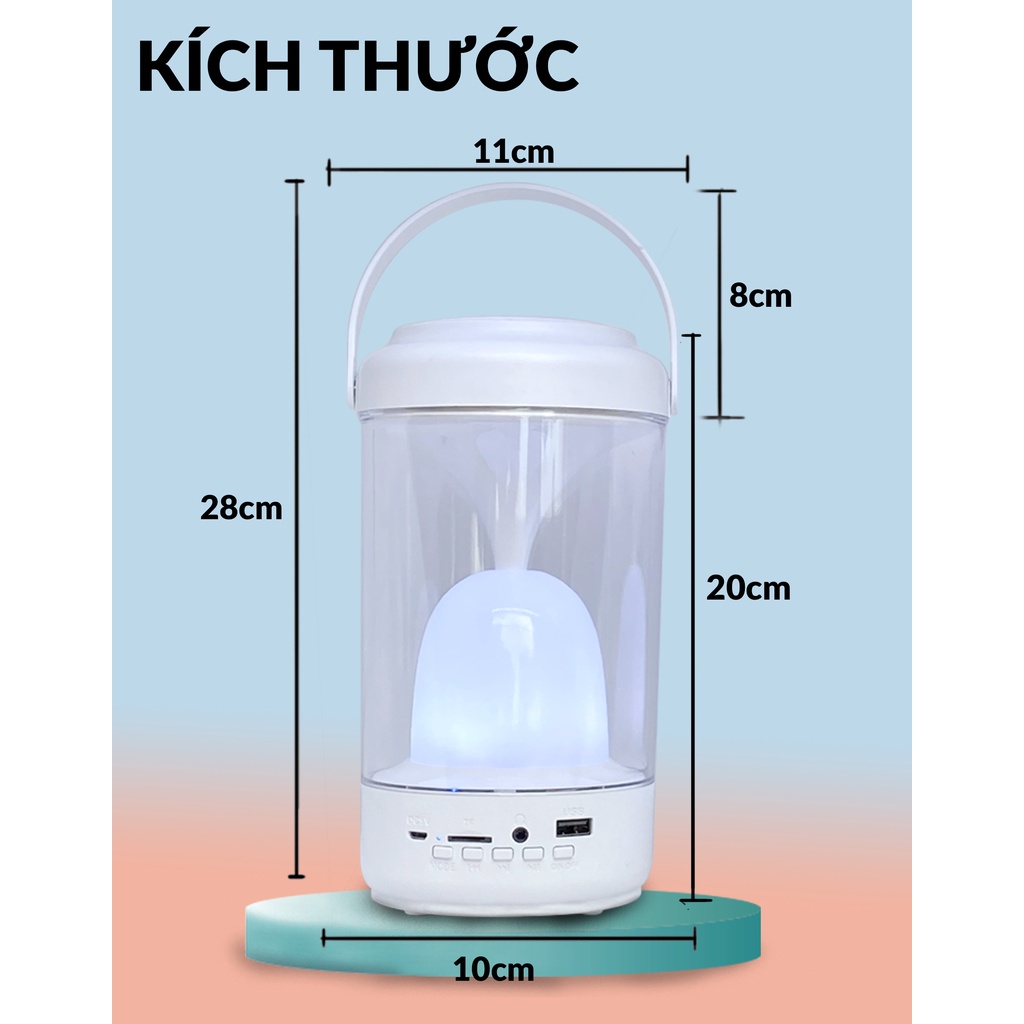 Loa bluetooth SX20 không dây, đèn LED đổi màu theo nhạc, âm thanh sinh động, tích hợp nhiều kiểu kết nối