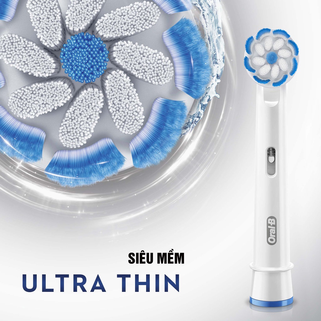 Set bộ đầu bàn chải đánh răng điện Oral B Braun, đầu thay lông mềm chính hãng Minh House