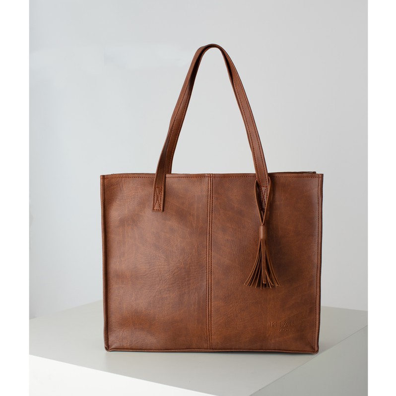 Túi tote da KHÂU BY CQ đeo chéo Bali (Size lớn) đựng vừa A4, Laptop