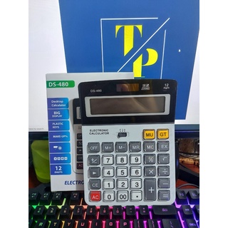 Máy tính cầm tay 12 số DS-480 (Năng lượng mặt trời/ pin đũa) siêu bền