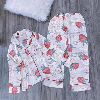 [FREE SHIP] Bộ đồ Pijama lụa💖Bộ lụa tay dài hoạ tiết mát lịm [HÀNG SIÊU ĐẸP]