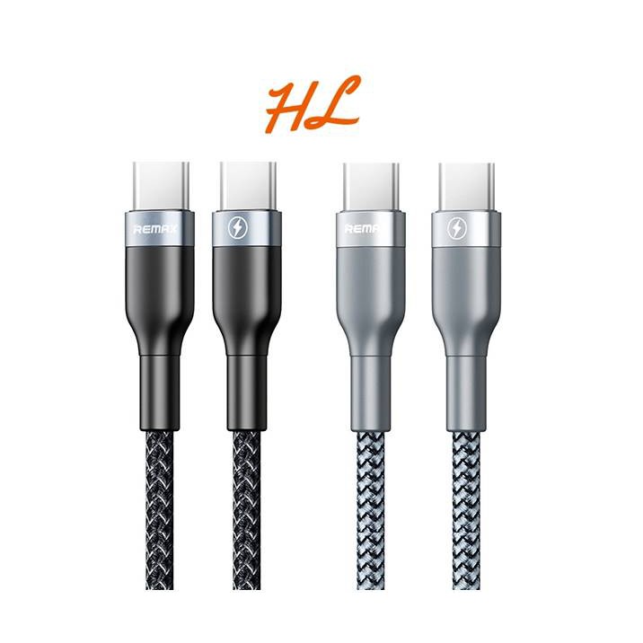 Cáp Sạc Nhanh Remax RC-010 Type-C To Type-C Output 3A Dây Dù Siêu Bền - Hưng Long PC