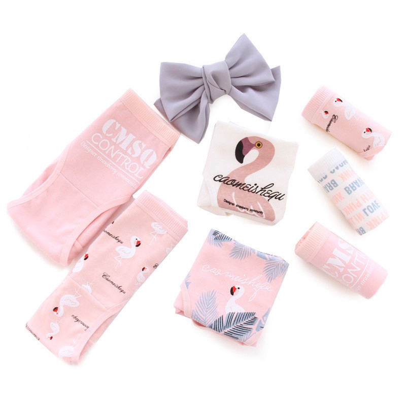 Set 5 quần lót cotton họa tiết hoạt hình dễ thương cho nữ | BigBuy360 - bigbuy360.vn