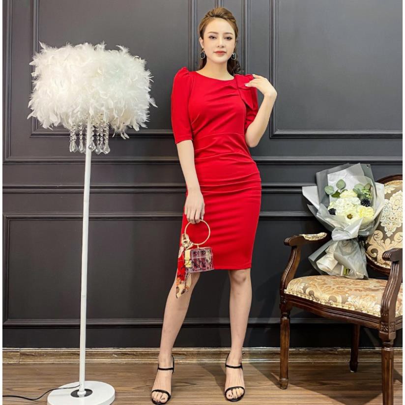 ADIOS Váy body công sở quyến rũ, váy body chốt đá vai siêu xinh SP072 | BigBuy360 - bigbuy360.vn